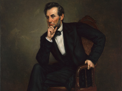 painting of President Abraham Lincoln